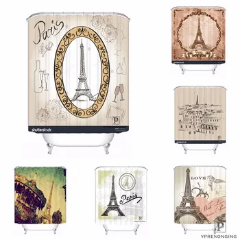 

CustomBigstock Paris Tower Waterproof Shower Curtain Home Bath Bathroom s Hooks Polyester Fabric Multi Sizes180509-65