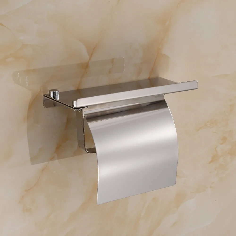 Stainless steel covered toilet paper holder Bathroom paper towel holder bathroom waterproof roll holder mobile phone rack Stainless steel covered toilet paper holder Bathroom paper towel holder bathroom waterproof roll holder mobile phone rack