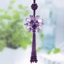 New Fashion Crystal Floral Car Hanging Ornament Rear View Mirror Pendant Car Interior Decoration