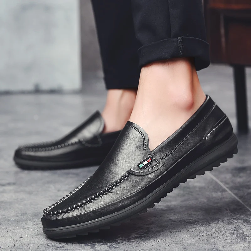 Генрих Мокасины мужские кожаные Новая мода slip-on обувь для мужчин дышащая обувь для вождения для мужчин s Mocassini Uomo Zapatos Cuero Hombre