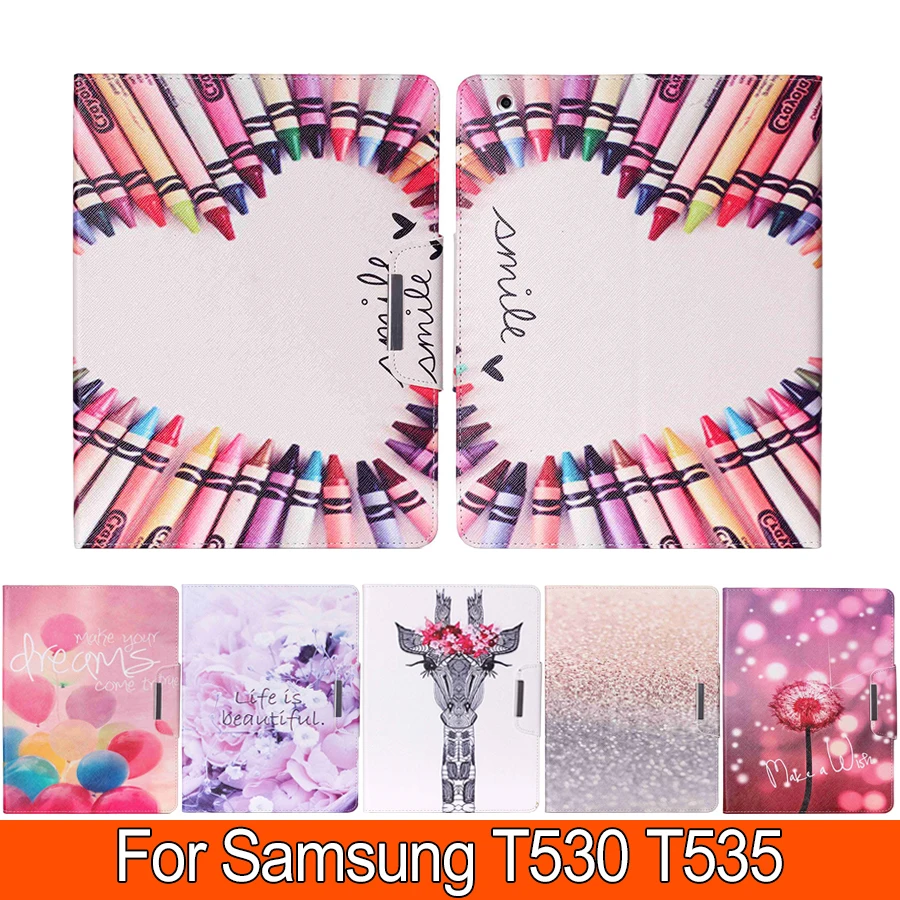 

Printed Case for Samsung Tab 4 10.1' T530 T535 Magnetic PU Leather Tablet Case with Card+Money Slot Back Cover for T530 Case