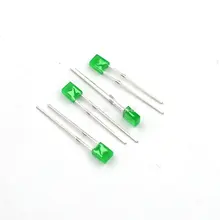100 шт./лот 2X3X4 квадратный светодиодный зеленый светильник светодиод 2*3*4 мм светодиодный лазерный диод