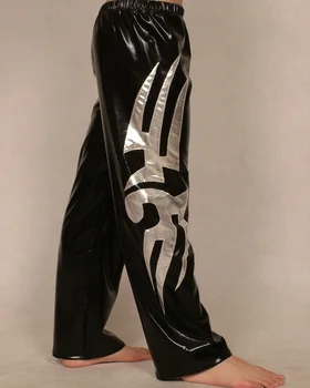 

Cool Black Lycra Pvc Youth Gear Wrestling equipment Pants Suits For Kids H050
