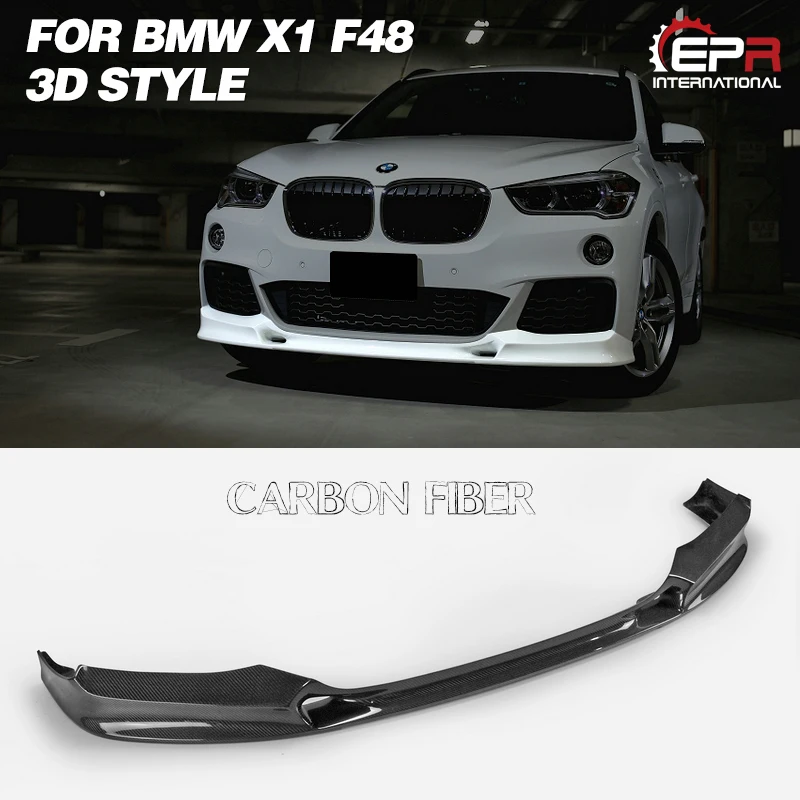 FRP передняя губа для BMW X1 F48 2015 + 3D стиль стекло/углеродное волокно кузов комплект