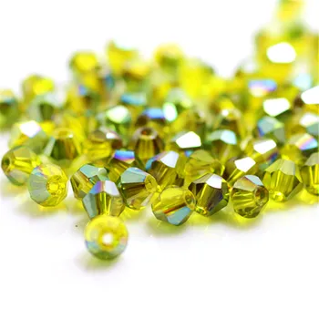 

Isywaka New Deisgn Color 100pcs 4mm Bicone Austria Crystal Beads charm Glass Bead Loose Spacer Bead for DIY Jewelry Making