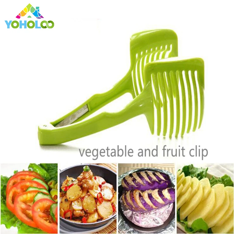 

Multifunctional Tomato Cutter Shreadders Lemon Clip Cutting Holder Tool Potato Slicer Round Slicer Kitchen Accessories Clip