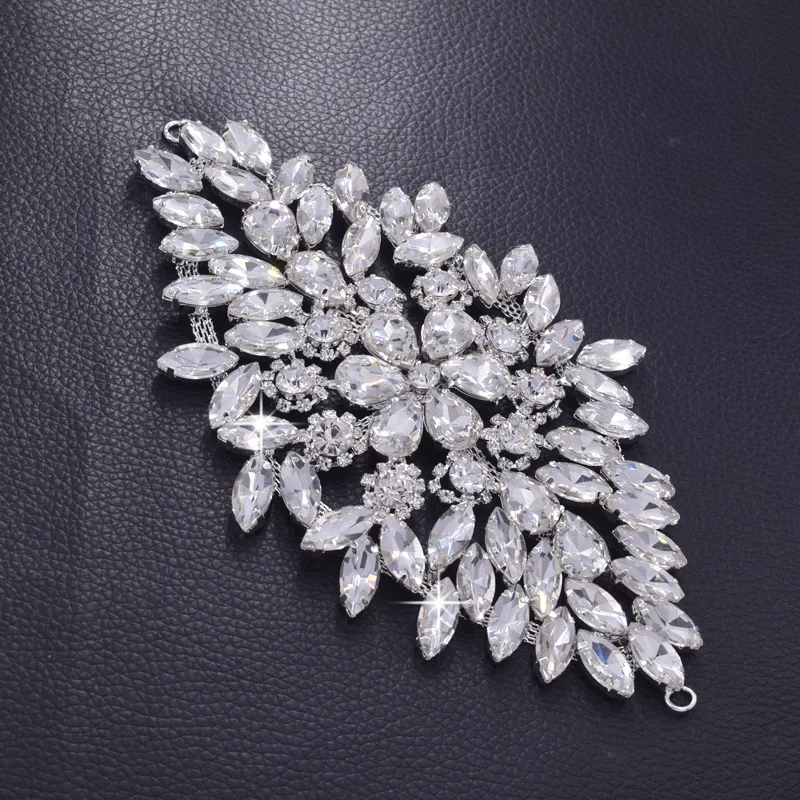 strass glass rhinestone patch applique for wedding dress (5)