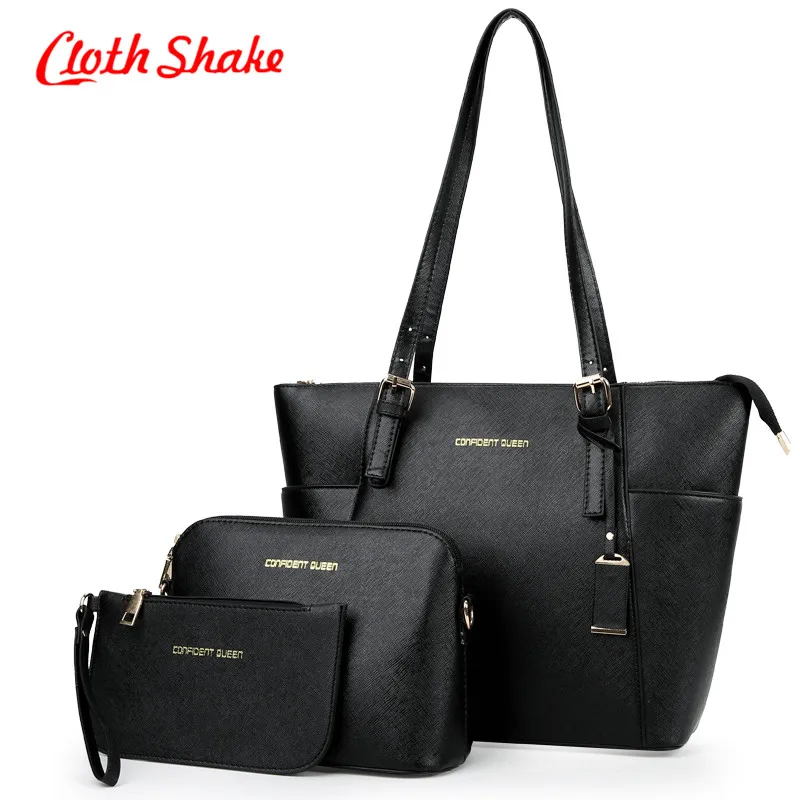 Women Bag Top-Handle Bags Female Famous Brand 2018 Women Messenger Bags Black Handbag Set PU Leather Composite Bag Shoulder Pack Women Bag Top-Handle Bags Female Famous Brand 2018 Women Messenger Bags Black Handbag Set PU Leather Composite Bag Shoulder Pack