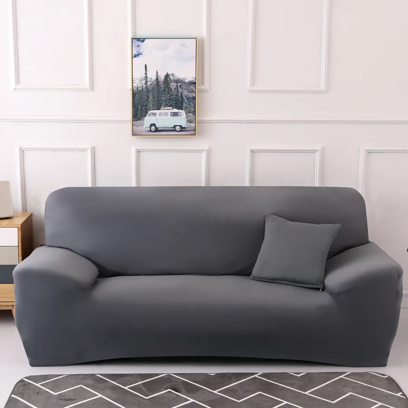 

MECEROCK Solid Color Spandex Stretch Sofa Covers Polyester 15 Color Slip-resistant Slipcovers Sectional Sofa Cover for Furniture
