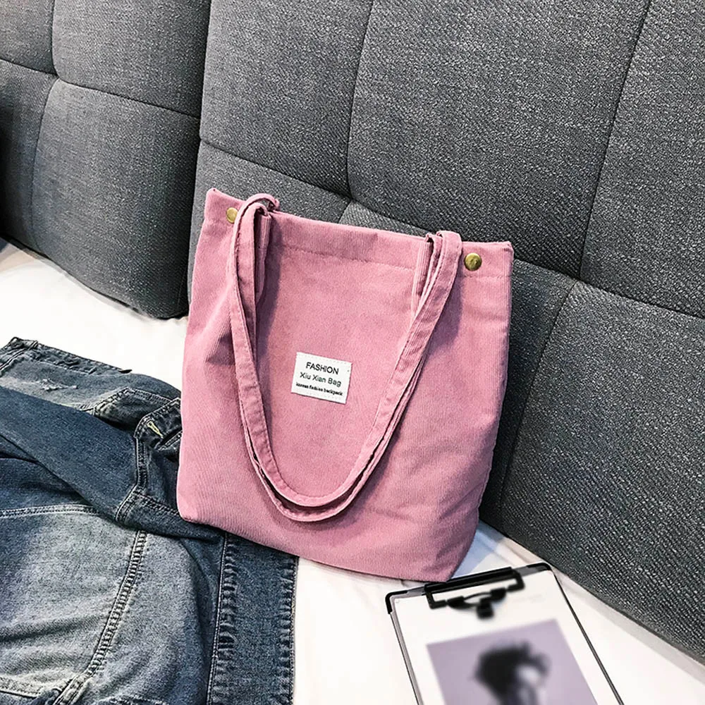 Модная женская Вельветовая однотонная сумка на плечо сумка-шоппер дорожная сумка Прямая поставка Borsa a trasolla#30