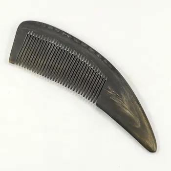 

1PC Sharp Buffalo Horn Comb Original Ecological Black Massage Comb G0425