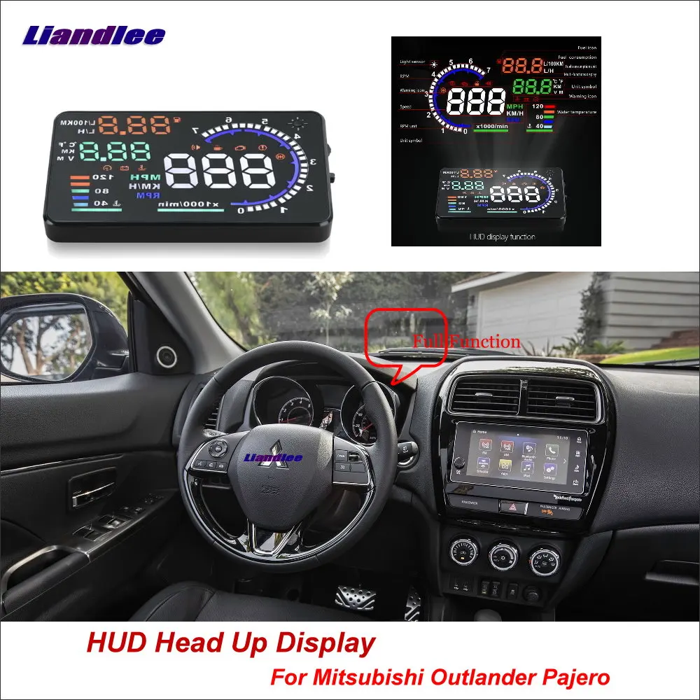 Liandlee Автомобильный дисплей HUD для Mitsubishi Outlander Pajero 2012 2018 HD проектор экран