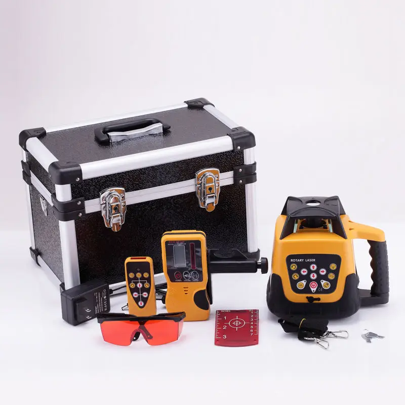 500m Automatic Self Levelling Rotating Red Laser Level Rotary Laser+ Tripod Staff