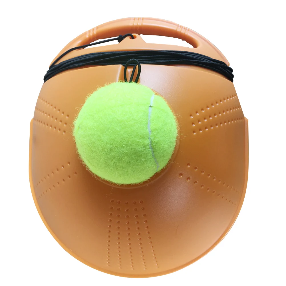 Теннисный тренажер набор отскок плинтуса и тенниса самообучающее оборудование для начинающих и промежуточных игроков (оранжевый)