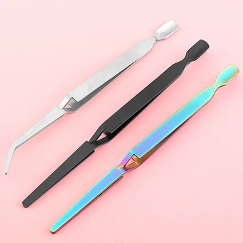 

Shaping Tweezers C Curve Art Pusher Cuticle Remover Nail Pincher Manicure Tool Portable Multifunctional Picking Pinching