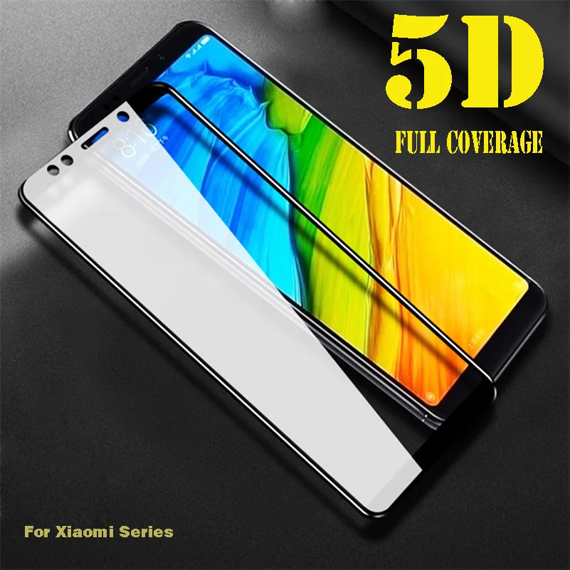 5D полное клейкое закаленное защитное стекло для экрана Xiaomi Redmi 5 Plus 5A Pro Note 4X Mi 6 6X 5X