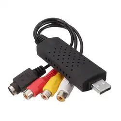 HD ТВ аудио адаптер конвертер Разъем USB карта видеозахвата ТВ тюнер cc ТВ VCR DVD для Win 10 NTSC видео игры на ПК/ноутбука