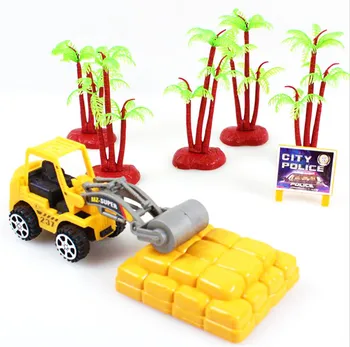 

1pcs Cute Mini Construction Bulldozer Excavator Engineering Vehicle Children Car toys Free shipping