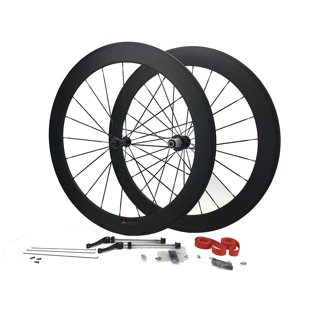 

Free Tax Full Carbon Wheels 50mm Clincher Road Bike Wheelset 25mm Bicycle Wheels 1432 Spokes 700C Wheelset Powerway Novatec Hub