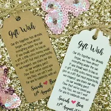 Заказное пожелание добра стихотворение Свадьба спасибо Подарочные бирки Добро пожаловать гостей сувенирные этикетки на день рождения