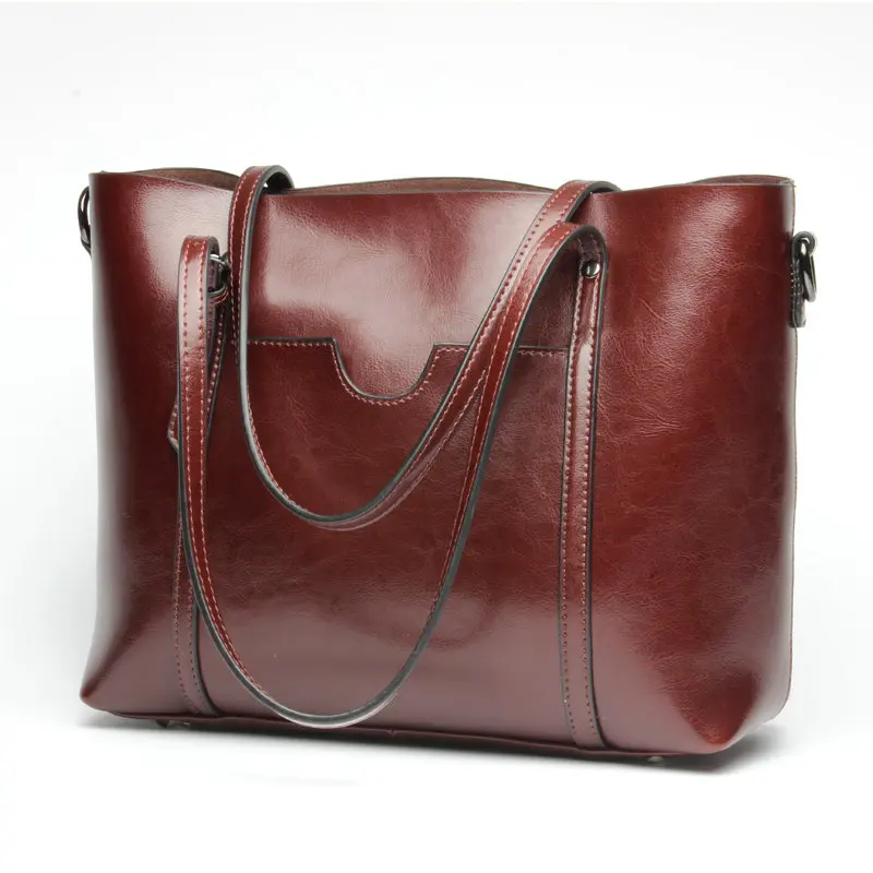 QIAOBAO тренд модные дамские сумочки, сумки для покупок Портативная сумка из кожи коровы простая и практичная женская большая сумка