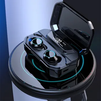 

Wireless Earphones IPX7 Waterproof Earphone 3300mAh LED G02 TWS 5.0 smart Bluetooth headset 9D Stereo Earphone with charging box