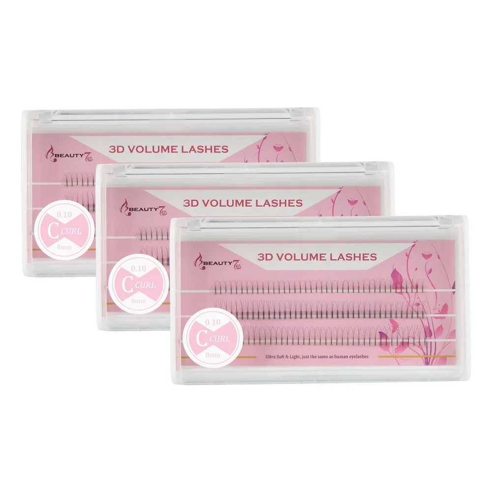 

BEAUTY7 1Box C Curl 0.1mm 8~12mm Makeup False Eyelashes Volume Lashes for Eyelash Extension Handmade Natural Mink Eyelashes