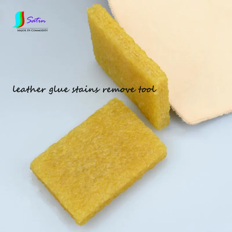 Leather Glue Stains Removal Rubber Sheet,Wipe and Remove Leather Glue