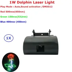 Дельфин лазерный проектор высокое качество 1000 МВт RGB полный цвет анимация луч сценическое освещение KTV свет диско для рождественские