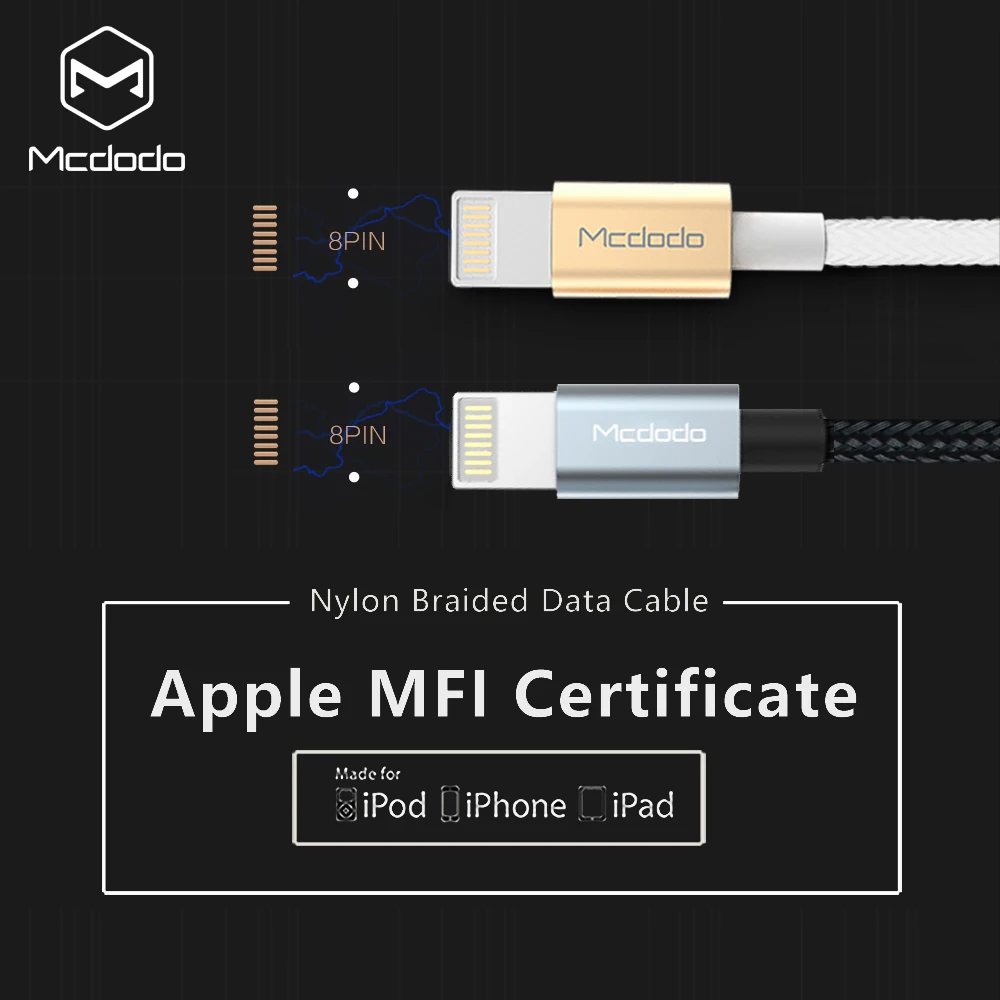 

MCDODO MFI Certified Charging Cable For iPhone Apple Xs Max 8 7 6plus Cable Fast Charging Cable Mobile Phone Charger Data Cable