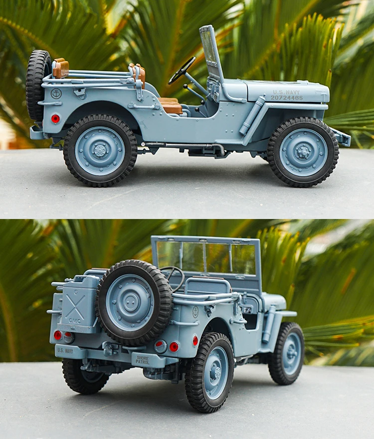 Welly 1:18, 1/4 тонны, американский Армейский Джип WILLYS, верхняя часть, литая под давлением, модель автомобиля, игрушки для мальчиков, подарки, оригинальная коробка