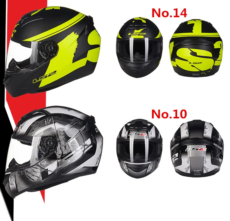 LS2 FF352 анфас мото rcycle шлем мото гоночные шлемы Международный LS2 брендовый шлем ECE L XL XXL Размер