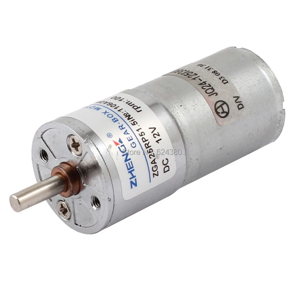 DC 12V 100 RPM Speed Reduce Gearbox Geared Gear Motor 4mm Diameter