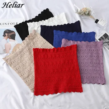 

Heliar 2019 Summer Women Tube Top Lingerie Breast Wrap Tube Top Ladies Inner Wear Tube Cotton Bodycon Tank Tube Tops
