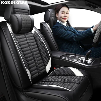 

KOKOLOLEE Car seat covers for lada granta renault logan peugeot 206 geely emgrand ec7 ssangyong kyron car seats car-styling