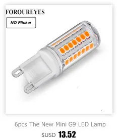 G9 светодио дный лампы без мерцания AC220V 110 В 2835SMD 6 Вт светодио дный лампочки 690LM супер яркий люстра светодио дный свет заменить 70 Вт