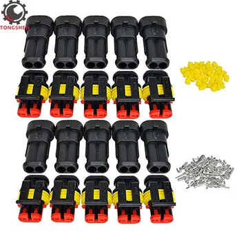 250個はんだシールワイヤーコネクタキット、熱収縮バットコネクタ防水と絶縁電線端子