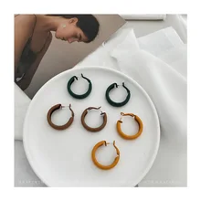 925 agulha de prata brincos círculo da moda temperamento feminino 2019 nova personalidade mostrar o rosto fino anel de orelha pingentes(China)