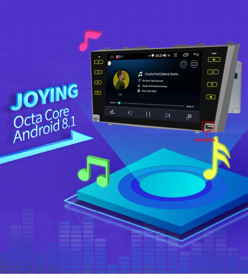 Excellent JOYING 2 din Android 8.1 Car GPS radio Stereo touch screen Bluetooth Autoradio No DVD for Toyota Camry/Aurion 2007 2008 to 2011 4