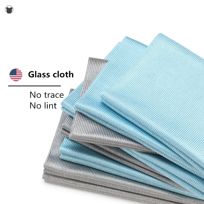

BAER FAMILY 5PCS High quality Household cleaning cloth soft Mirror cleaning towel Glass wipe cloth shower room cleaning 40*40cm