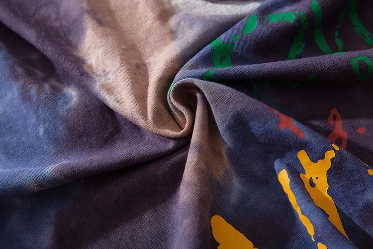 Graffiti Smile Print Tie Dye Tshirts 8