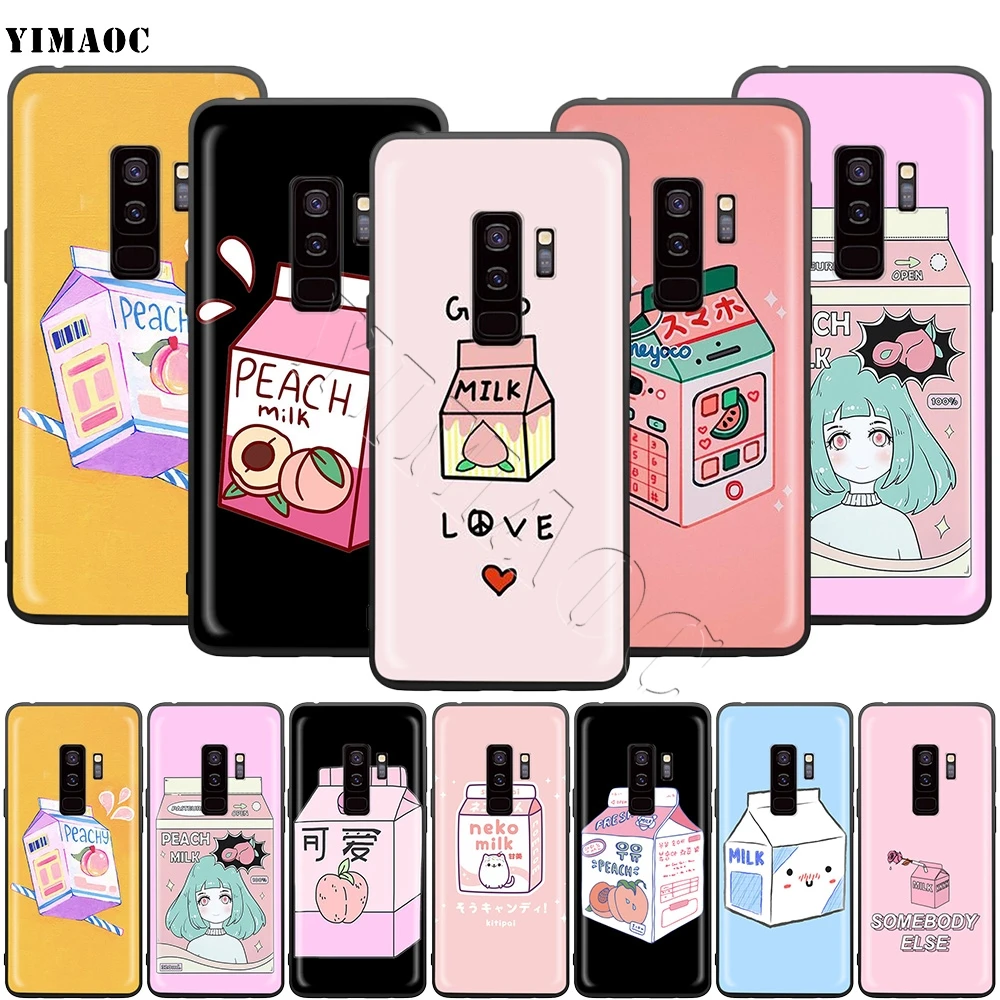

YIMAOC Peach Milk Soft Silicone Case for Samsung Galaxy S6 S7 Edge S8 S9 Plus A3 A5 A6 Note 8 9