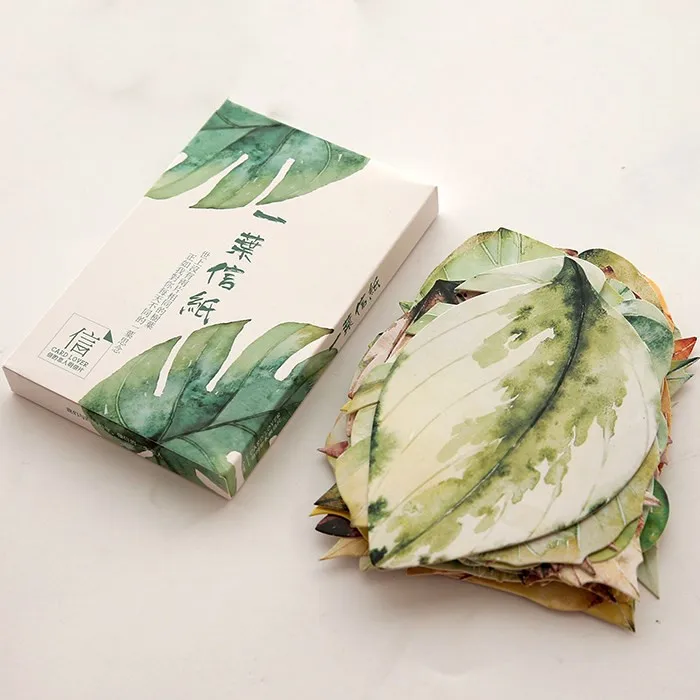 

30 Sheets/Set Leaf Greeting Card Postcard Kawaii Stationary Letter Envelope Gift Card Message Note Letter Paper Card