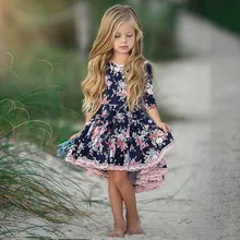 Telotuny/платье для маленьких девочек; модное танцевальное платье с длинными рукавами и цветочным принтом для девочек; 11 октября