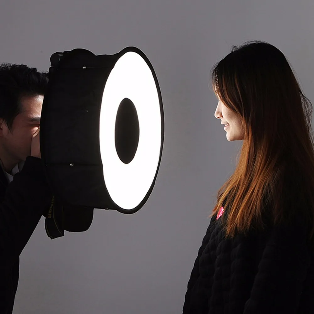PULUZ светильник вспышки складной диффузор для камеры 45 см Круглый Стиль макро портрет софтбокс SpeedLite рассеиватель для камеры