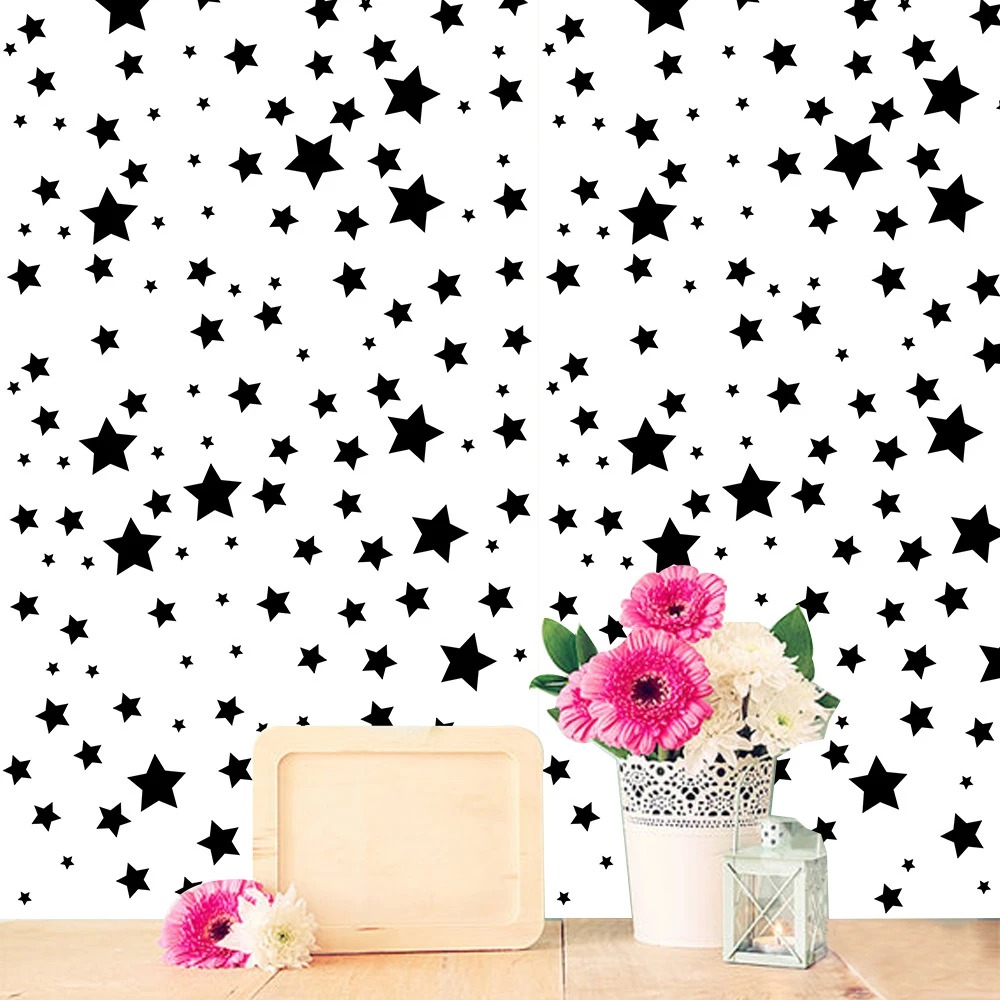 黒五芒星柄ウォールステッカー子供の部屋リビングルームの寝室のドアキャビネット装飾壁紙 Wall Stickers Children Decor Wallpaperstickers Children Aliexpress