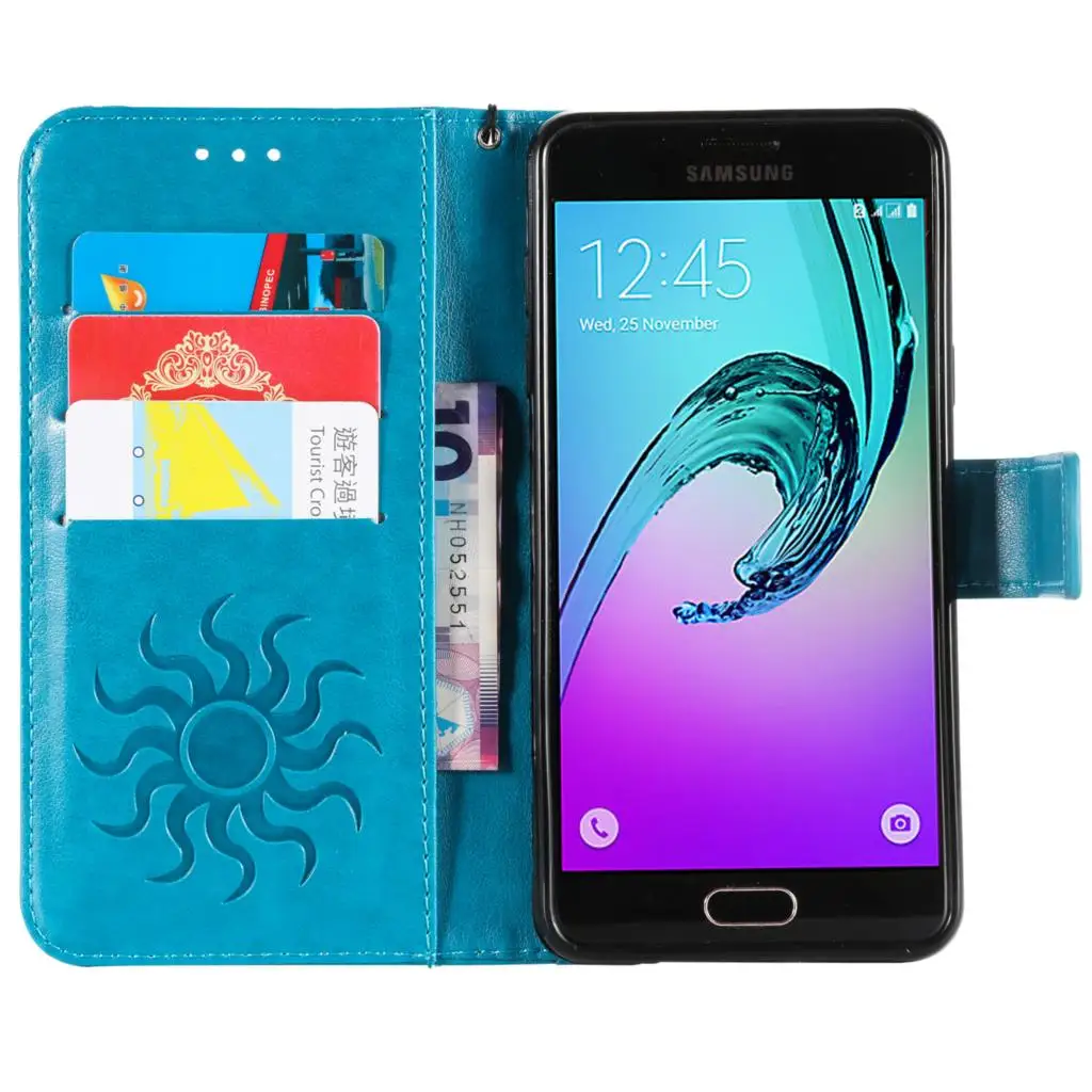 Чехол для samsung Galaxy A6 2016 мульти держатели карт телефонные чехлы цветочный чехол