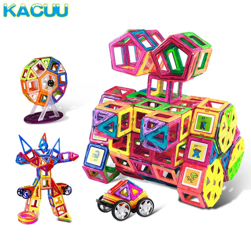 

Big Size Magnetic Designer Construction Set Model & Building Toy Plastic Magnetic Blocks Educational Toys For Kids Gift
