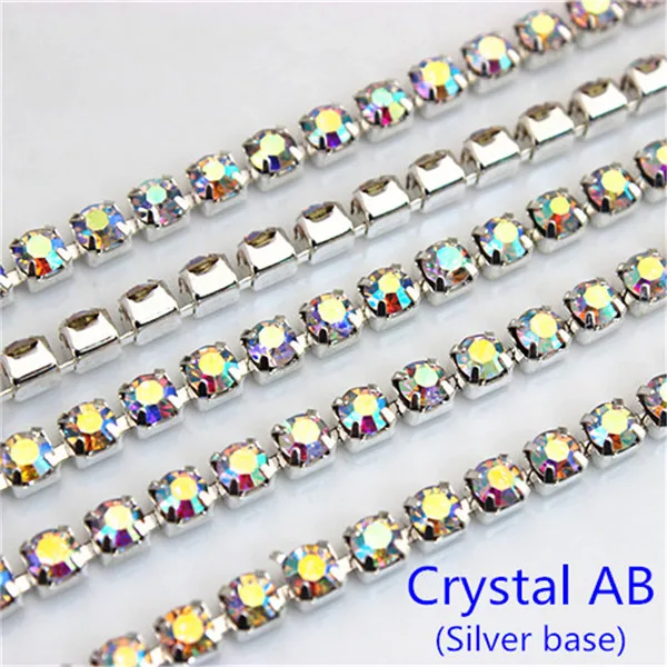 colors to choose from 1 metre of rhinestone chain 2.5x2.5 mm