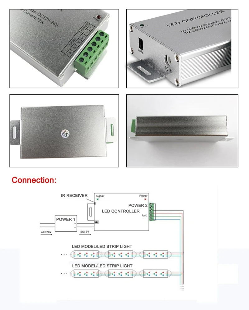 RGB пульт дистанционного управления DC12-24V 24/44key RF беспроводной контроллер для 5050 3528 2835 12A/24A RGB светодиодные ленты клейкие освещение